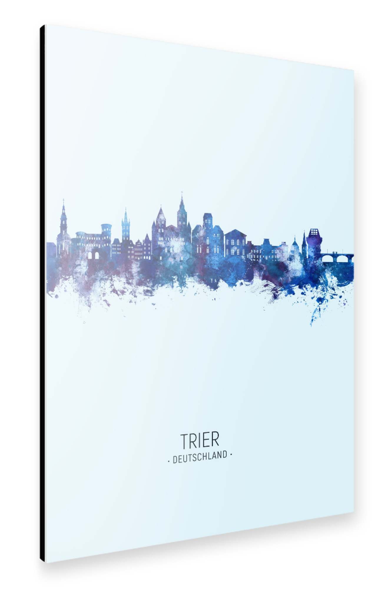 Alu-Dibond "Trier Germany Skyline Dark Blue" 30x20 cm artboxONE