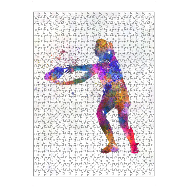 artboxONE Puzzle "Watercolor female rugby-b" artboxONE - Sport - Sport,Sports,Watercolor,Athlete,Rugby,Female,Ball,Player - Bild sport