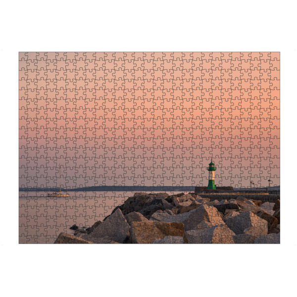 Puzzle Ravensburger "Abends auf der Mole in Sassnitz" artboxONE - Natur,Reise,Architektur,Reise / Strand und Meer
