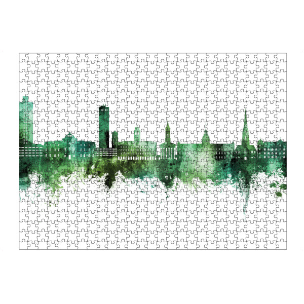 artboxONE Puzzle "Karlsruhe Germany Skyline Green" artboxONE - Städte