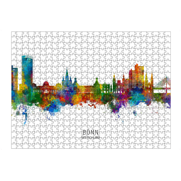 Puzzle Ravensburger "Bonn Germany Skyline txt" artboxONE - Städte