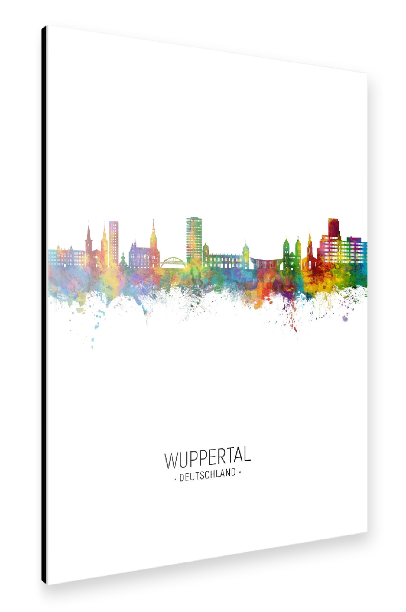 Alu-Dibond "Wuppertal Skyline Portrait" 75x50 cm artboxONE