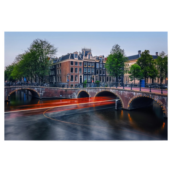 Poster "Amsterdam at dusk" artboxONE - Städte,Reise,Architektur,Reise / Länder,Städte / Amsterdam