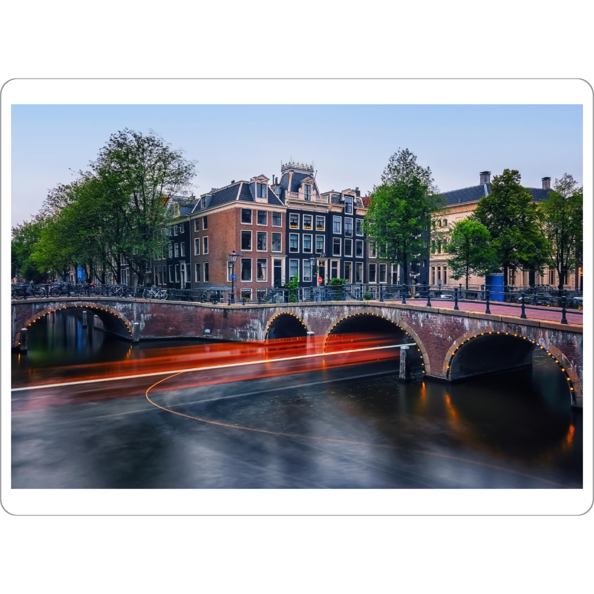 Tischset "Amsterdam at dusk" artboxONE - Städte,Reise,Architektur,Reise / Länder,Städte / Amsterdam