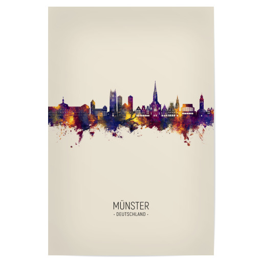 Münster Germany Skyline Beige