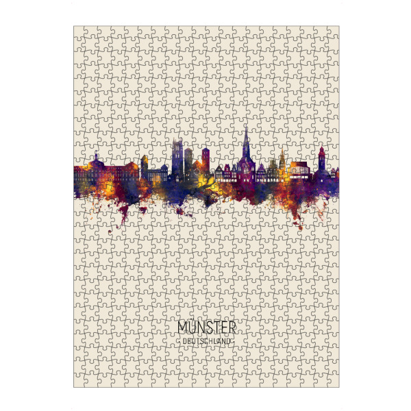 artboxONE Puzzle "Münster Germany Skyline Beige" artboxONE - Städte