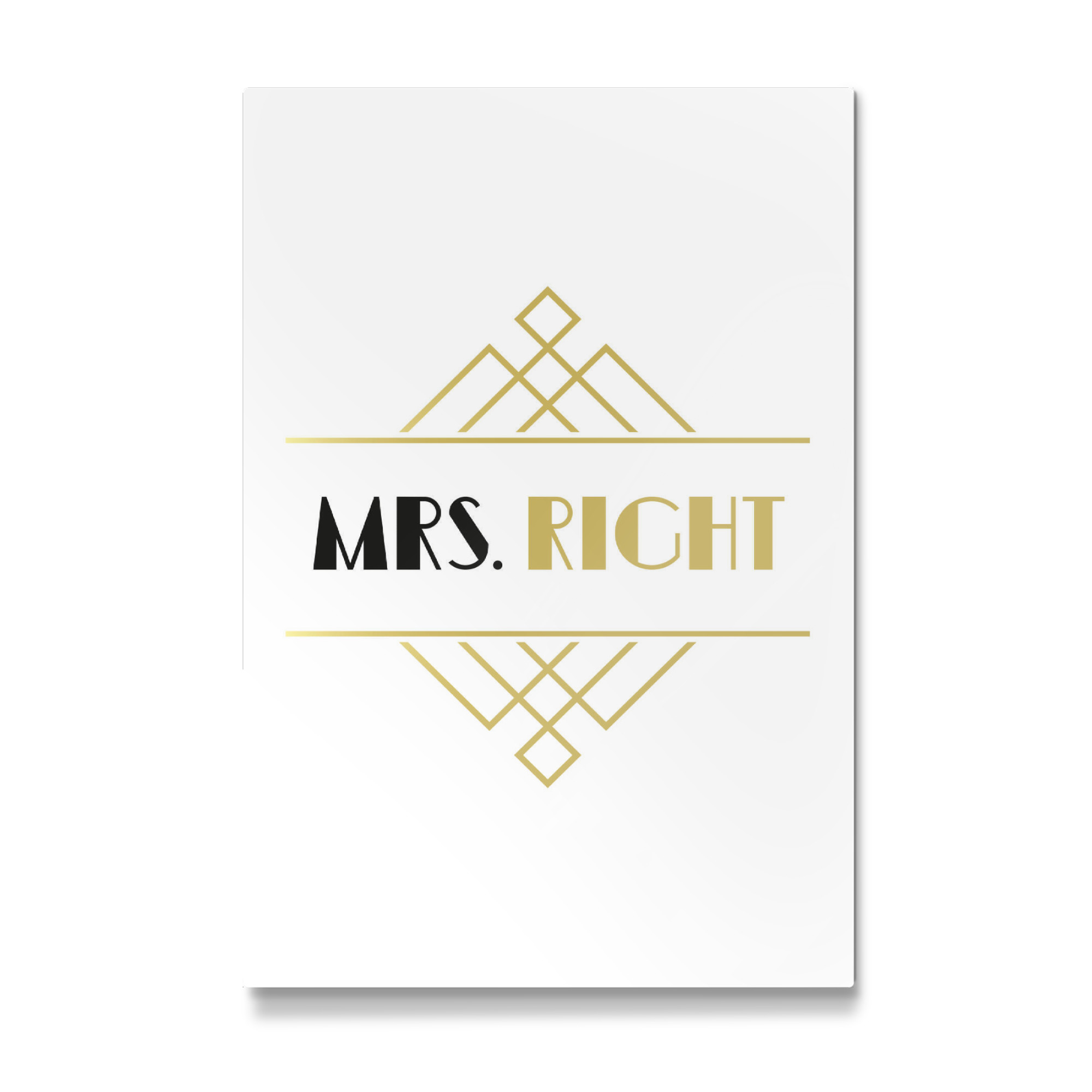 Galerie-Print "MRS. RIGHT Golden 20s White" 30x20 cm artboxONE