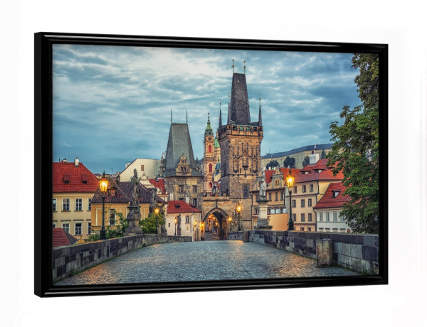 Poster mit schwarzem Rahmen "Morning In Prague" artboxONE - Städte,Reise,Architektur,Reise / Länder,Städte / Prag