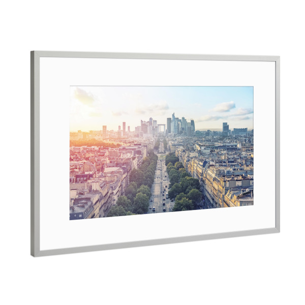 Poster mit Rahmen Silber "Sweet Light Over Paris" artboxONE - Städte,Reise,Architektur,Städte / Paris,Reise / Länder