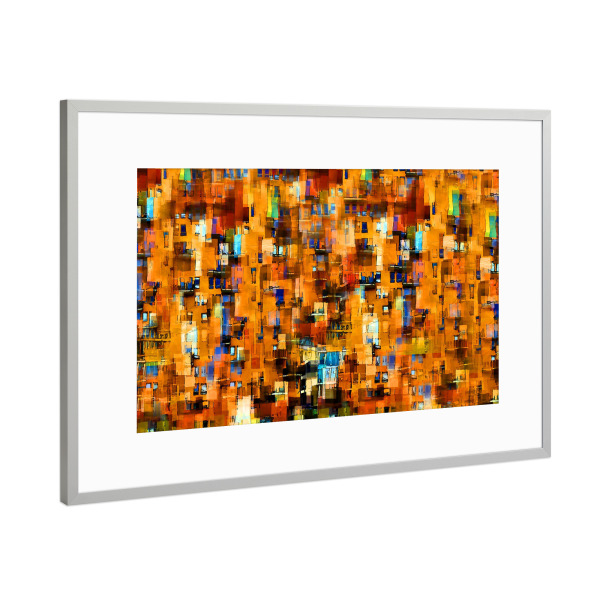 Poster mit Rahmen Silber "Anonymity - abstrakt" artboxONE - Städte,Abstrakt,Architektur