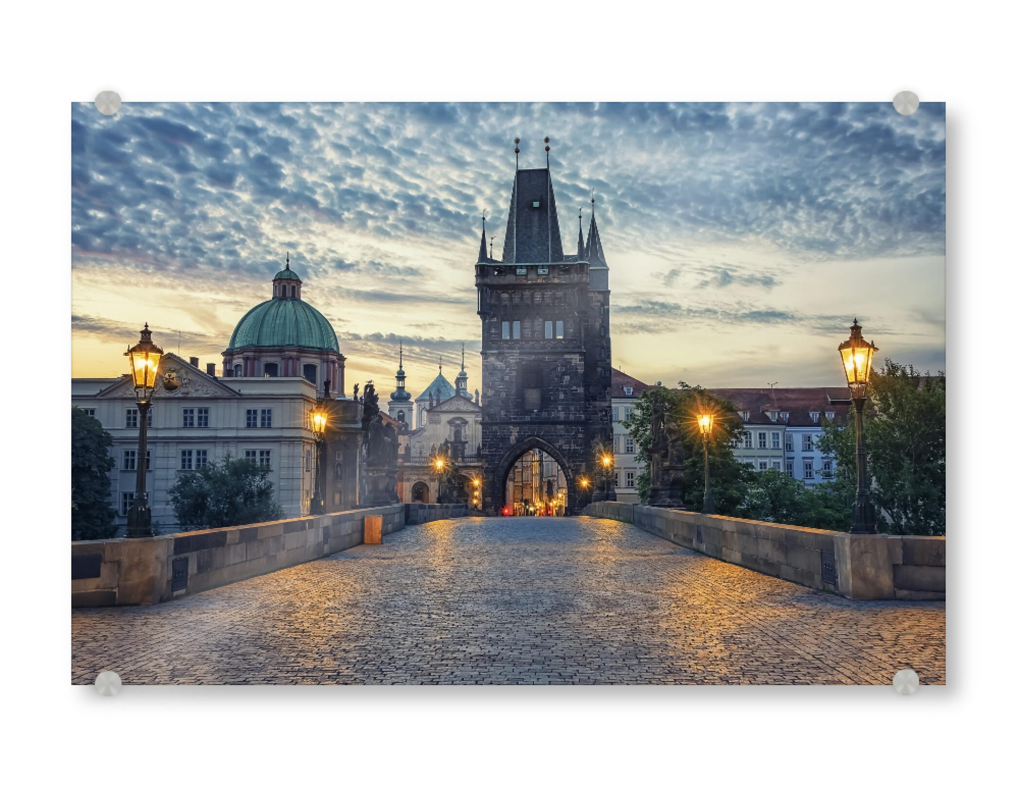 Acrylglasbild "Charles Bridge In The Morning" artboxONE - Städte,Reise,Architektur,Reise / Länder,Städte / Prag