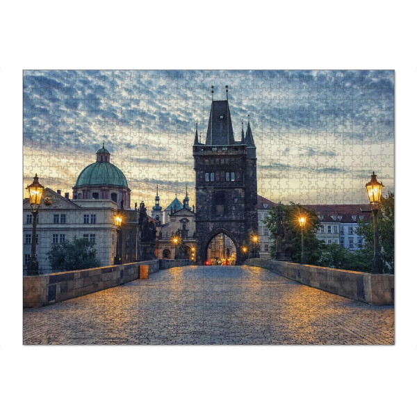 Puzzle Ravensburger "Charles Bridge In The Morning" artboxONE - Städte,Reise,Architektur,Reise / Länder,Städte / Prag