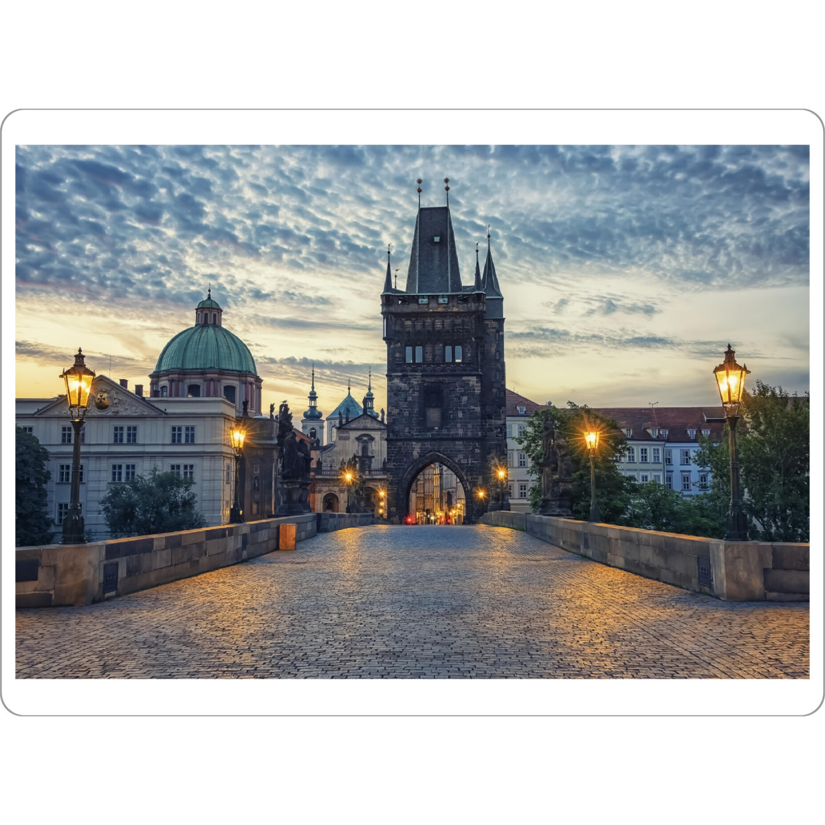 Tischset "Charles Bridge In The Morning" artboxONE - Städte,Reise,Architektur,Reise / Länder,Städte / Prag