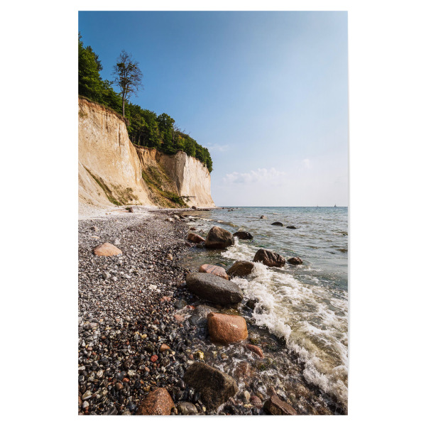 Poster 30x20 cm "Wellen, Steine, Kreidefelsen" artboxONE - Natur,Reise,Reise / Strand und Meer