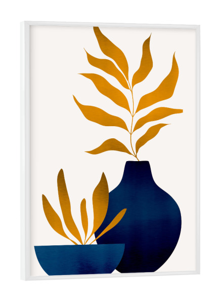 Poster mit weißem Rahmen "Autumn Flowers in a vase" artboxONE - Floral,Abstrakt