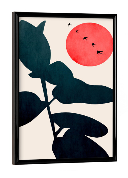 Poster mit schwarzem Rahmen "Moonshine Memories" artboxONE - Natur,Floral,Abstrakt