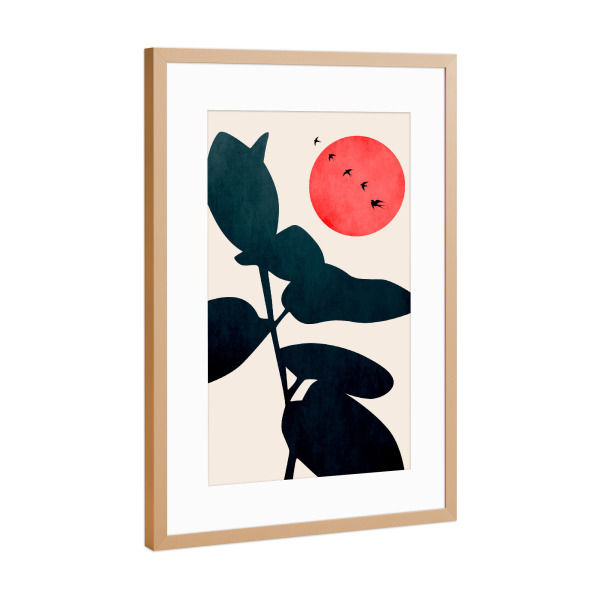 Poster mit Rahmen Kupfer "Moonshine Memories" artboxONE - Natur,Floral,Abstrakt