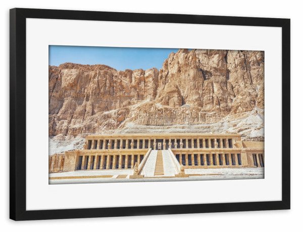 Poster mit Rahmen schwarz "Hatshepsut Temple" artboxONE - Städte,Reise,Architektur,Reise / Afrika,Reise / Länder