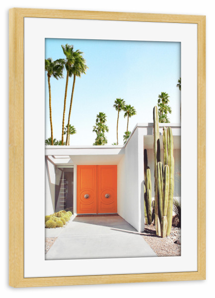 Poster mit Rahmen kiefer "Palm Springs California" artboxONE - Natur,Reise,Architektur,Städte / Los Angeles