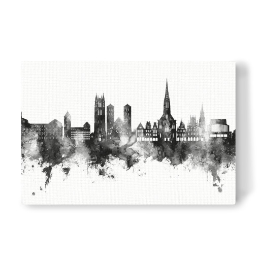 Münster Germany Skyline Black Münster Germany Skyline Black