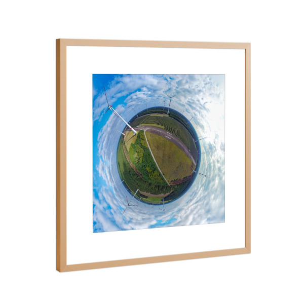 Poster mit Rahmen Kupfer "Wind-/Solarpark Mahlwinkel - midi" artboxONE - Natur,Reise,Architektur,Sport,Reise / Länder