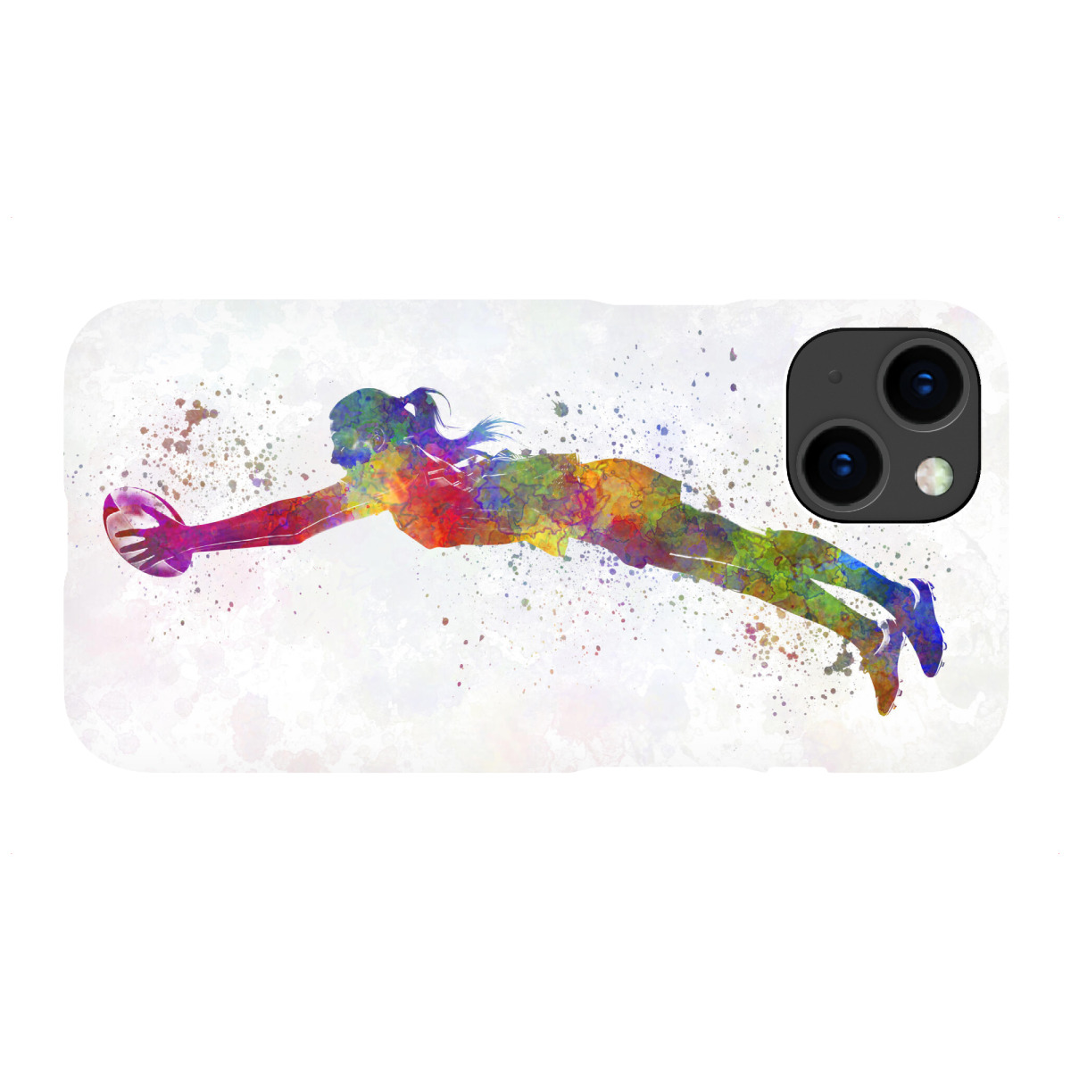 "Watercolor female rugby-c"für iPhone - Premium-Case Handyhülle artboxONE