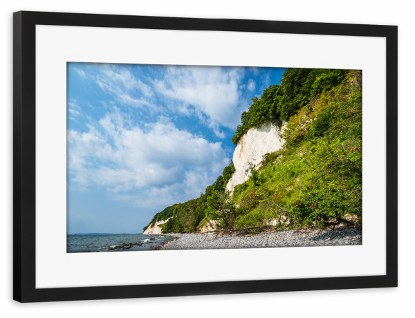 Poster mit Rahmen schwarz "Rügen mit Kreidefelsen" artboxONE - Natur,Reise,Reise / Strand und Meer