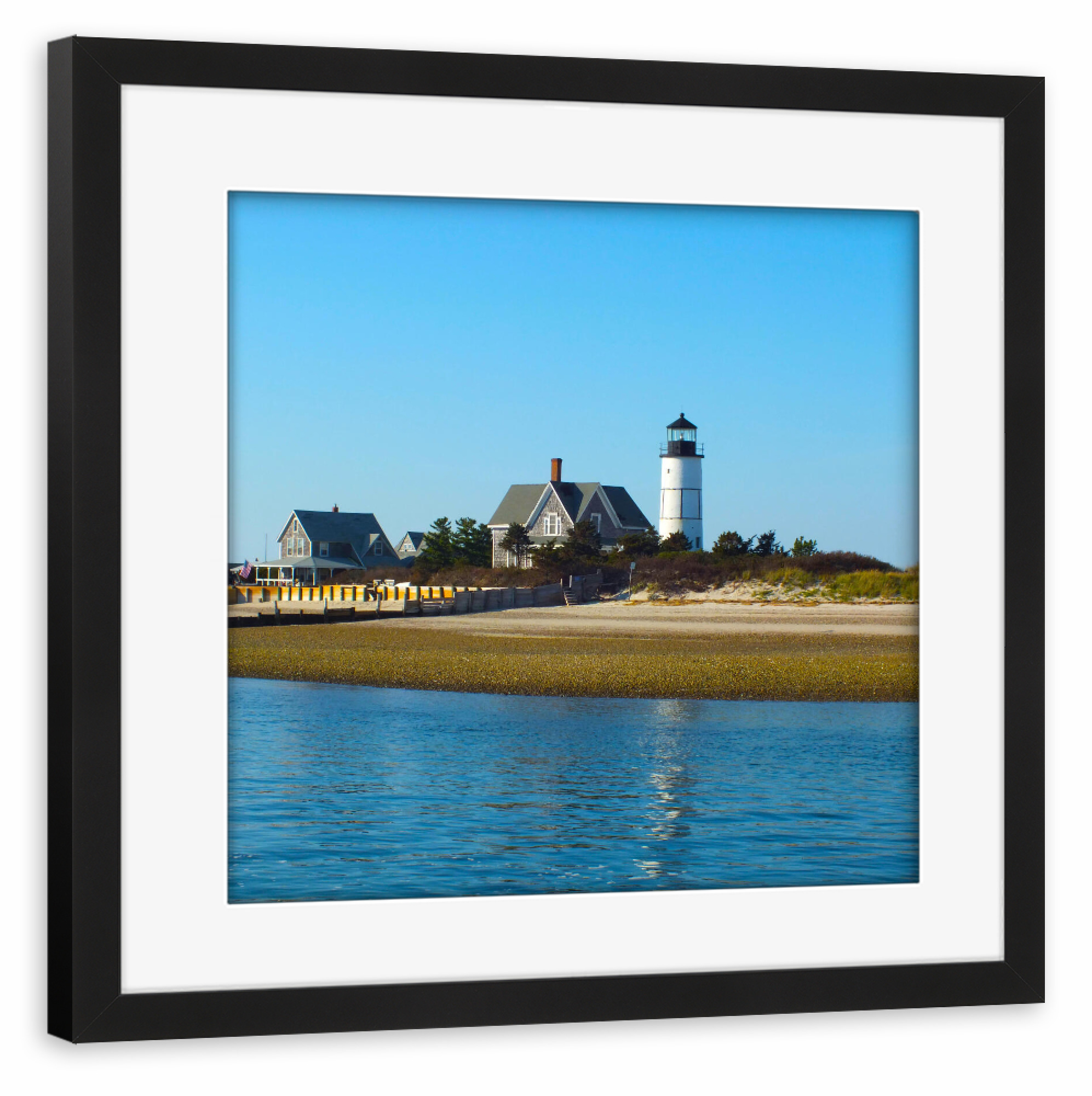 Poster mit Rahmen schwarz "Sandy Neck Lighthouse" artboxONE - Reise / Strand und Meer
