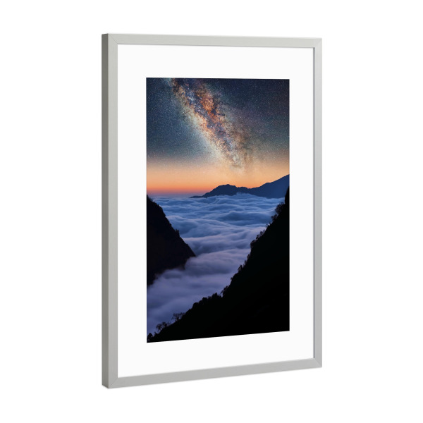Poster mit Rahmen Silber "Himalayas Dusk" artboxONE - Natur,Reise,Reise / Asien,Reise / Länder
