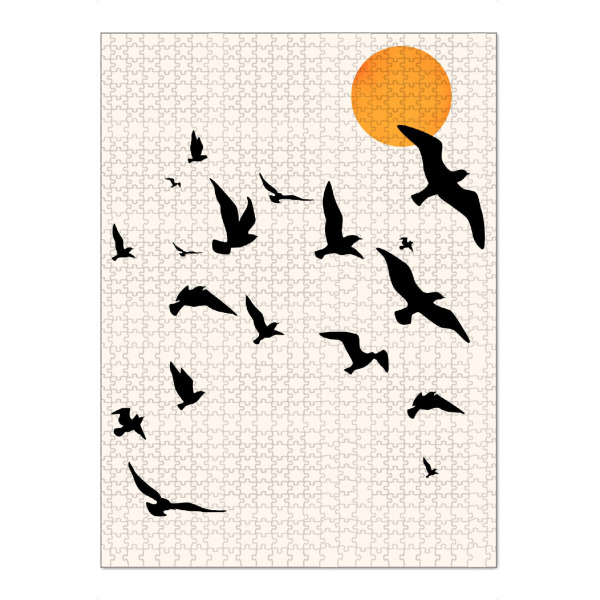 Puzzle Ravensburger "Up And Away To The Sun" artboxONE - Natur,Tiere,Abstrakt - Vögel,Sonne,Sun,Birds,Abstract,Abstrakt - Bild vögel
