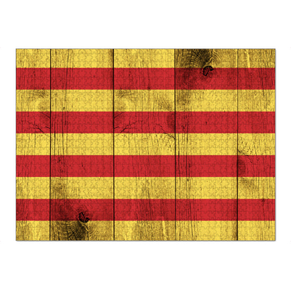 Puzzle Ravensburger "Katalonien Flagge" artboxONE - Reise - Flagge,Fahne,Grunge,Retro,Katalonien,Spanien,Provinz - Bild flagge