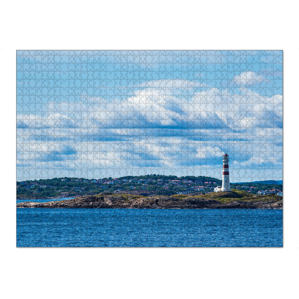 Puzzle Ravensburger "Leuchtturm Oksøy Fyr" artboxONE - Natur,Reise,Architektur,Reise / Strand und Meer,Reise / Länder