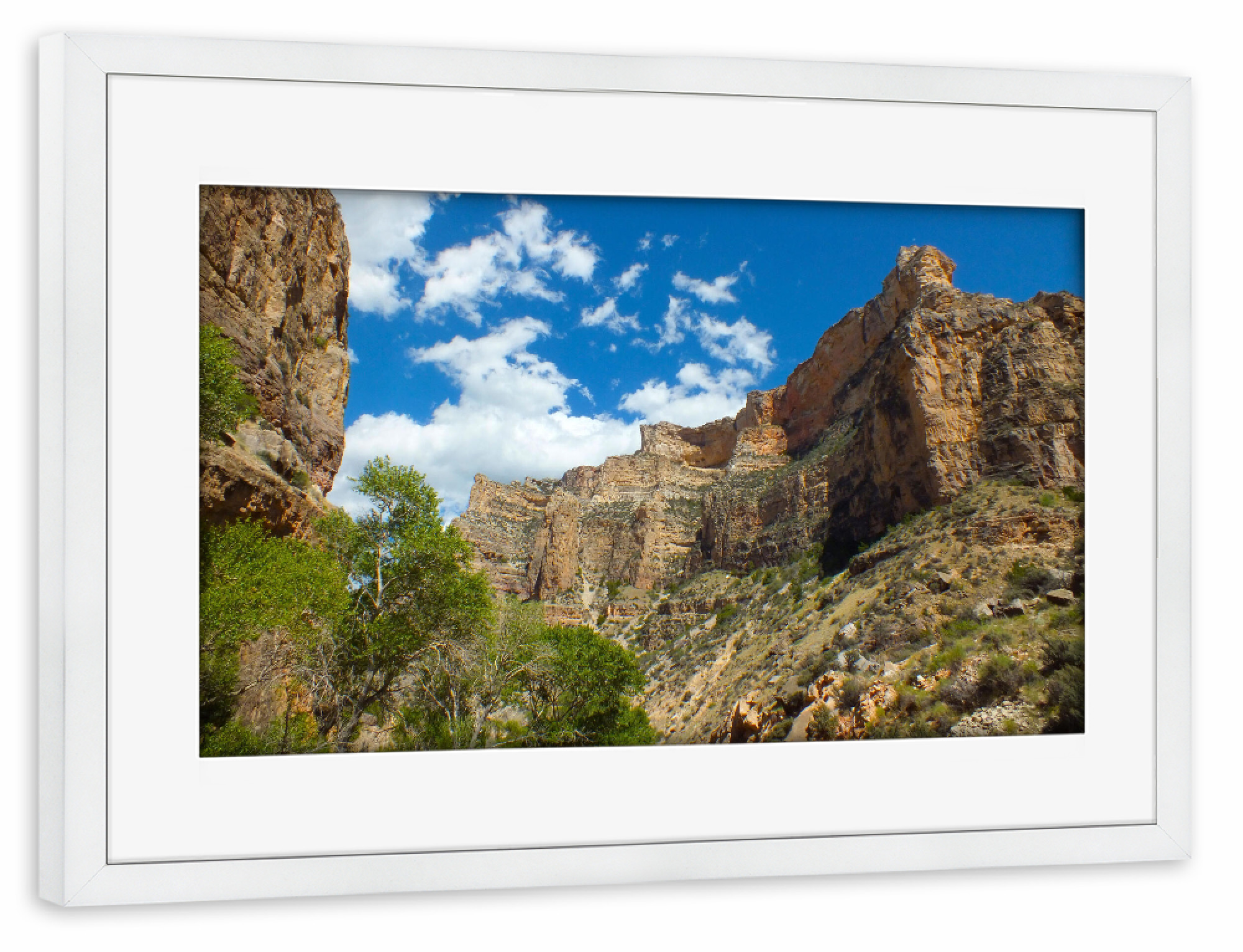 Poster mit Rahmen weiß "Bighorn Mountains, Wyoming" artboxONE - Natur,Reise