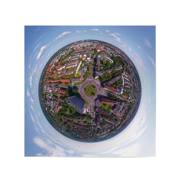 Poster 20x20 cm "Lübeck - Kreisel Ziegelstr., high" artboxONE - Städte,Reise,Architektur,Reise / Länder,Städte / Weitere