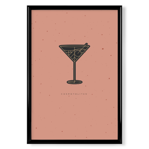 Art deco cosmopolitan cocktail