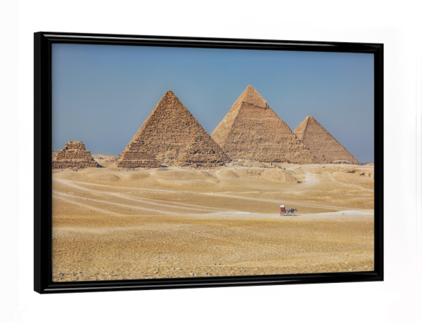 Poster mit schwarzem Rahmen "Giza Plateau" artboxONE - Städte,Reise,Architektur,Reise / Afrika,Reise / Länder
