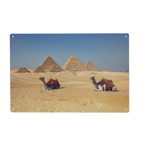Holzbild "Giza Pyramids" artboxONE - Reise,Architektur,Reise / Afrika,Reise / Länder,Städte / Weitere