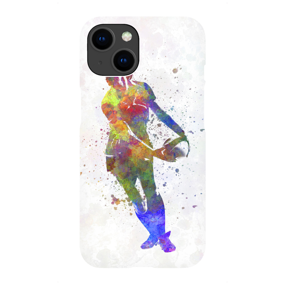 "Watercolor female rugby-d"für iPhone - Premium-Case Handyhülle artboxONE