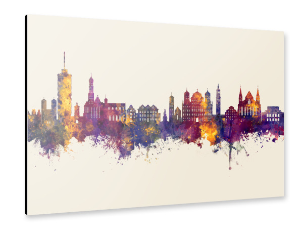 Alu-Dibond "Augsburg Germany Skyline Autumn" 30x20 cm artboxONE