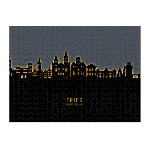 artboxONE Puzzle "Trier Germany Skyline Glow Orange" artboxONE - Städte