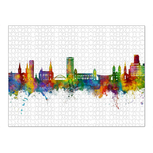 Puzzle Ravensburger "Wuppertal Germany Skyline" artboxONE - Städte