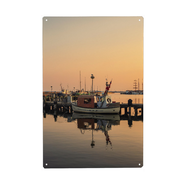 Holzbild "Fischerboot im Hafen von Sassnitz" artboxONE - Natur,Reise,Reise / Strand und Meer