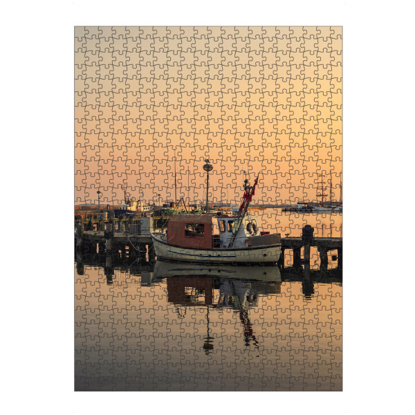 artboxONE Puzzle "Fischerboot im Hafen von Sassnitz" artboxONE - Natur,Reise,Reise / Strand und Meer