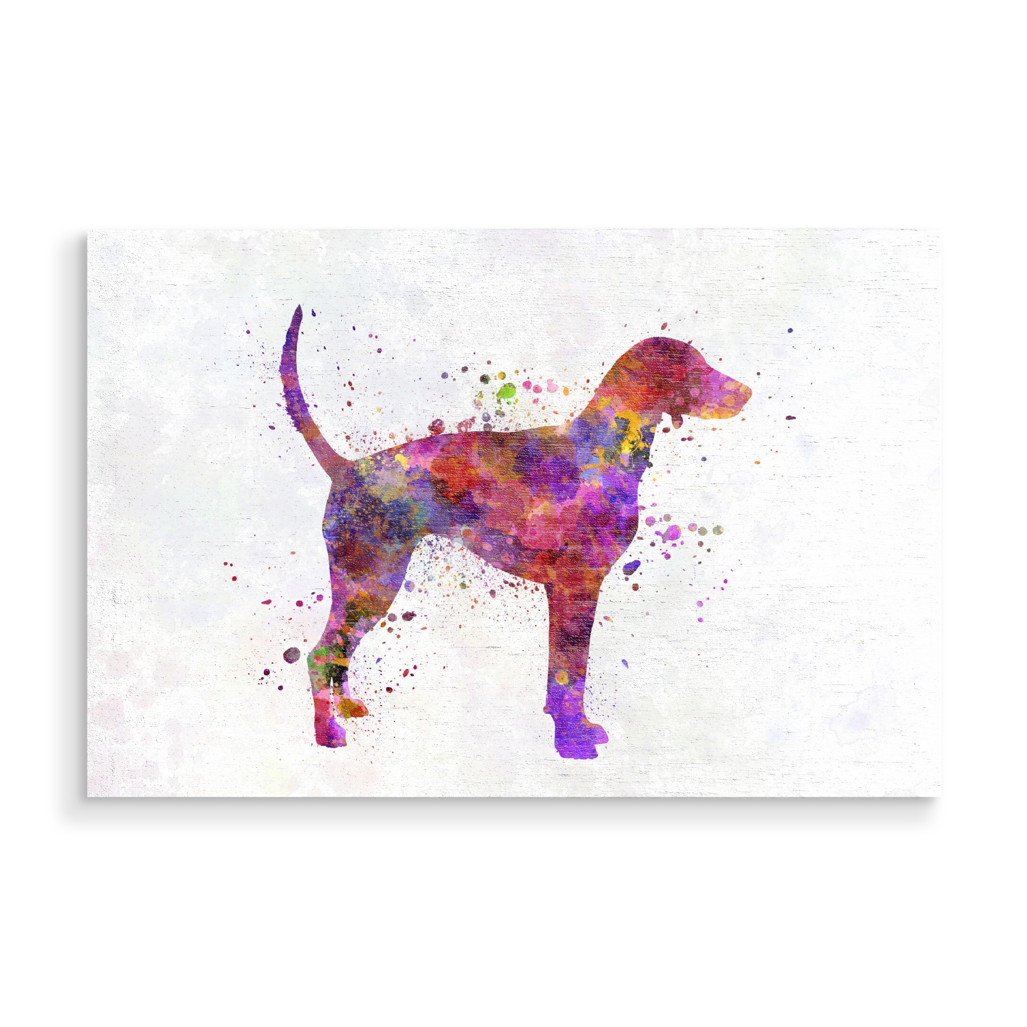 Holzbild "American Foxhound in watercolor" artboxONE - Tiere,Abstrakt