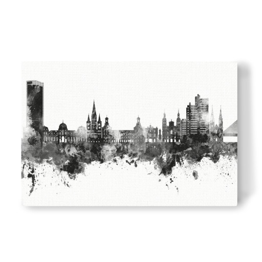 Bonn Germany Skyline Black