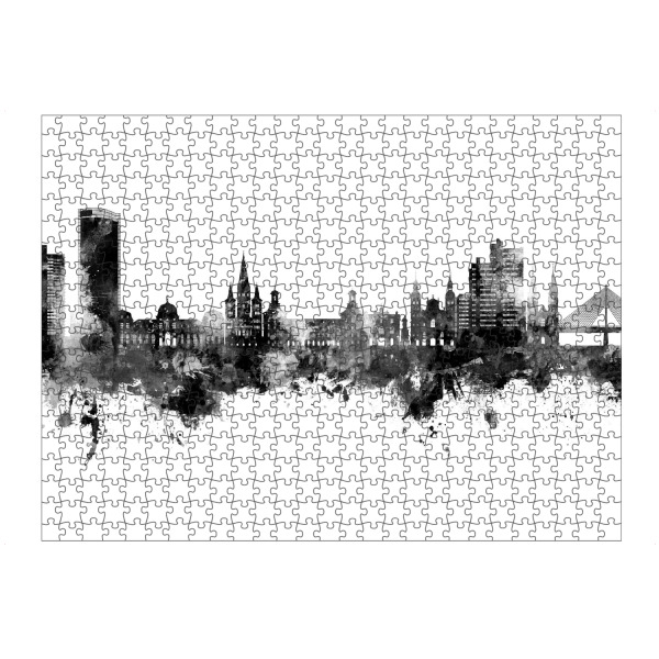 artboxONE Puzzle "Bonn Germany Skyline Black" artboxONE - Städte,Schwarzweiß