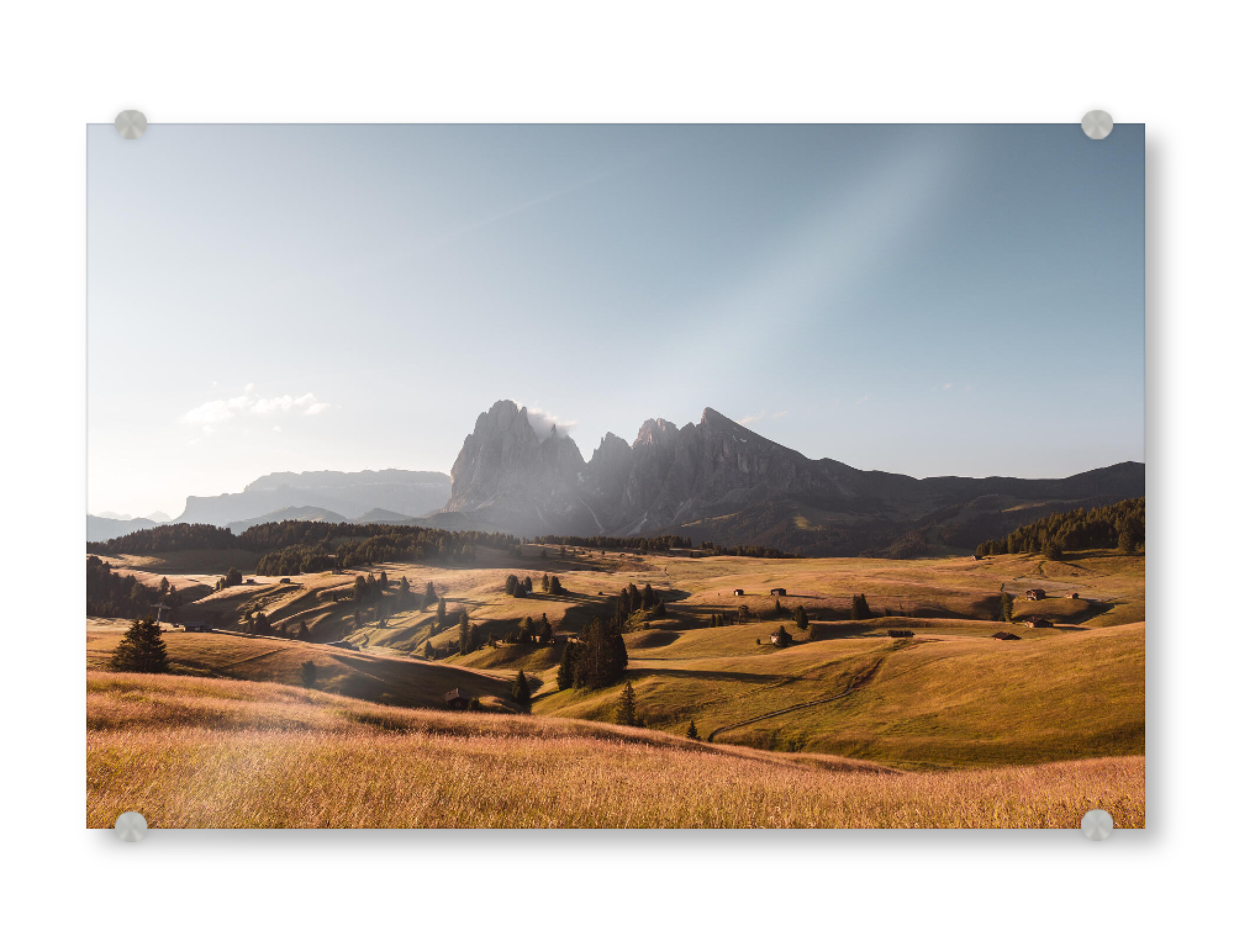 Acrylglasbild "Dolomites during sunrise" artboxONE - Natur