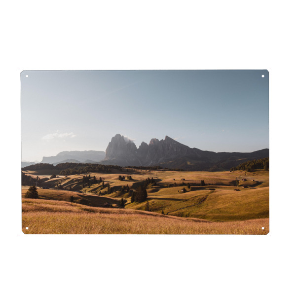 Holzbild "Dolomites during sunrise" artboxONE - Natur