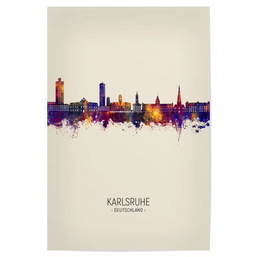 Karlsruhe Germany Skyline Beige