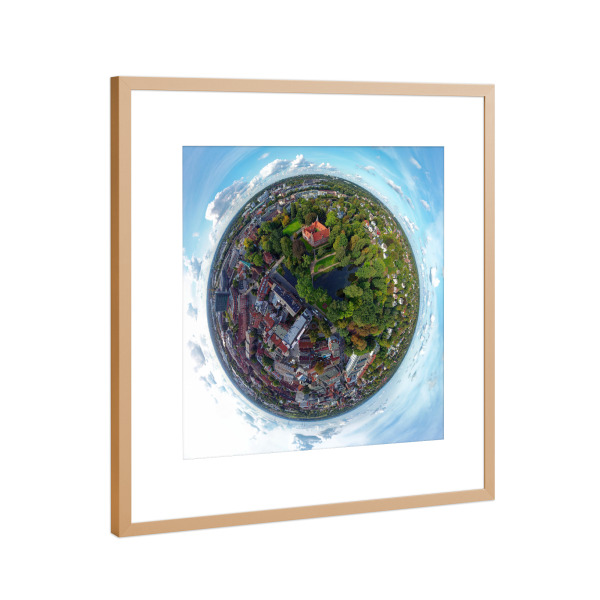 Poster mit Rahmen Kupfer "Hamburg-Bergedorfer Schloss; S,hi" artboxONE - Städte,Städte / Hamburg,Reise,Architektur,Reise / Länder